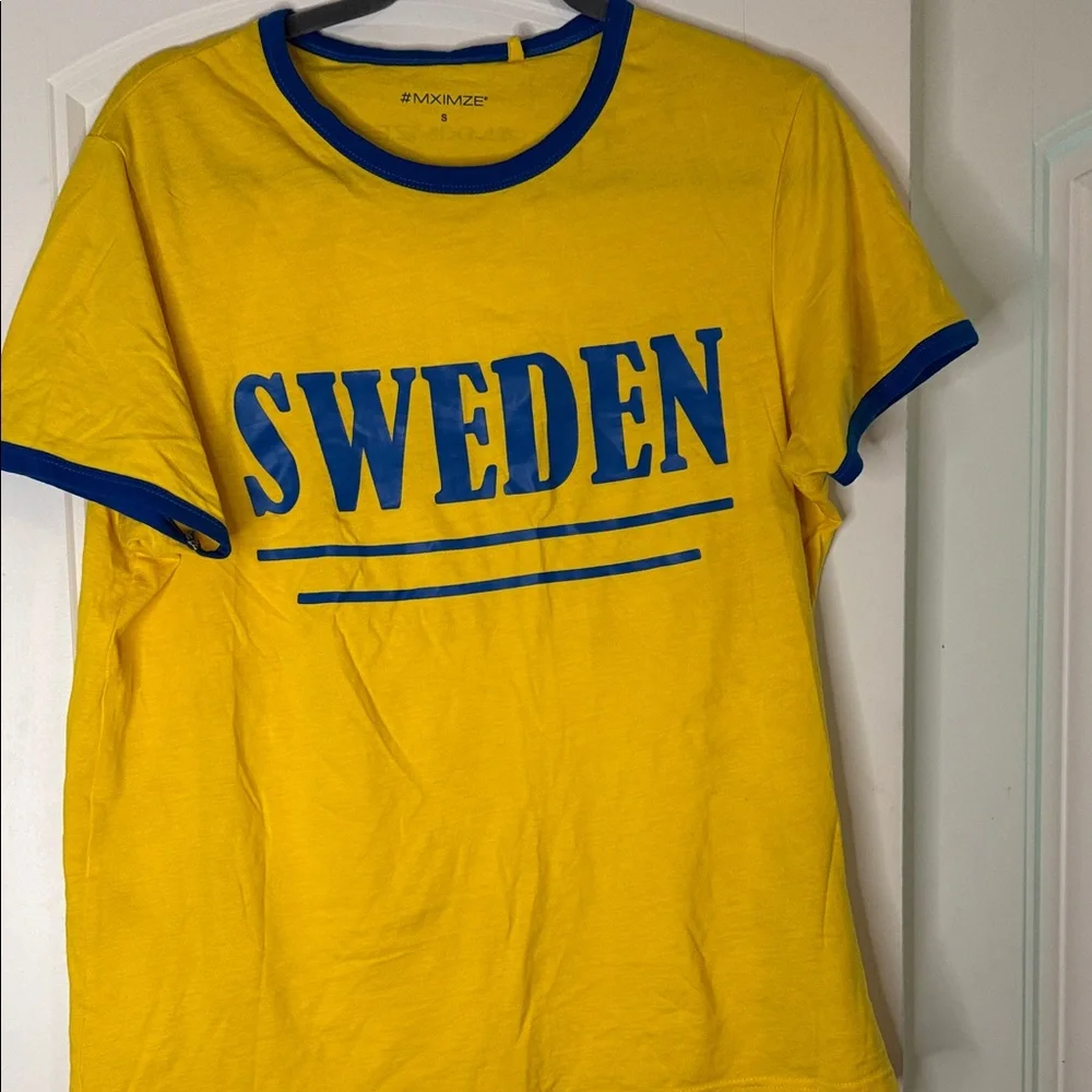 Sweden Yellow Short Sleeve Ringer Tee - Picture 4 of 4